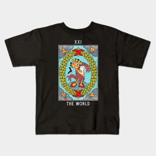 The World - Mystical Medleys - Vintage Rubber Hose Cartoon Tarot Kids T-Shirt